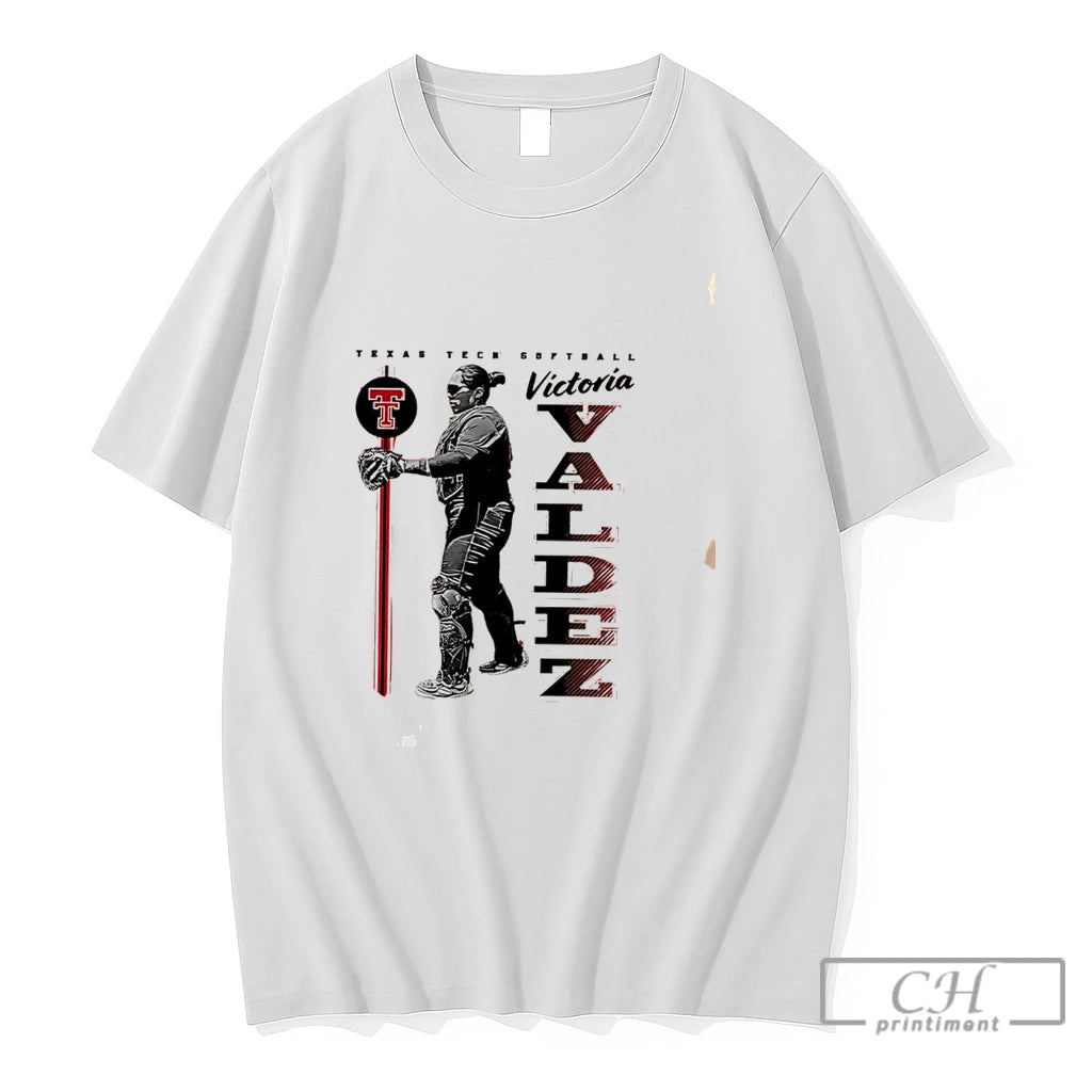 Premium Texas Tech Softball Victotia Valdez Posing Tee