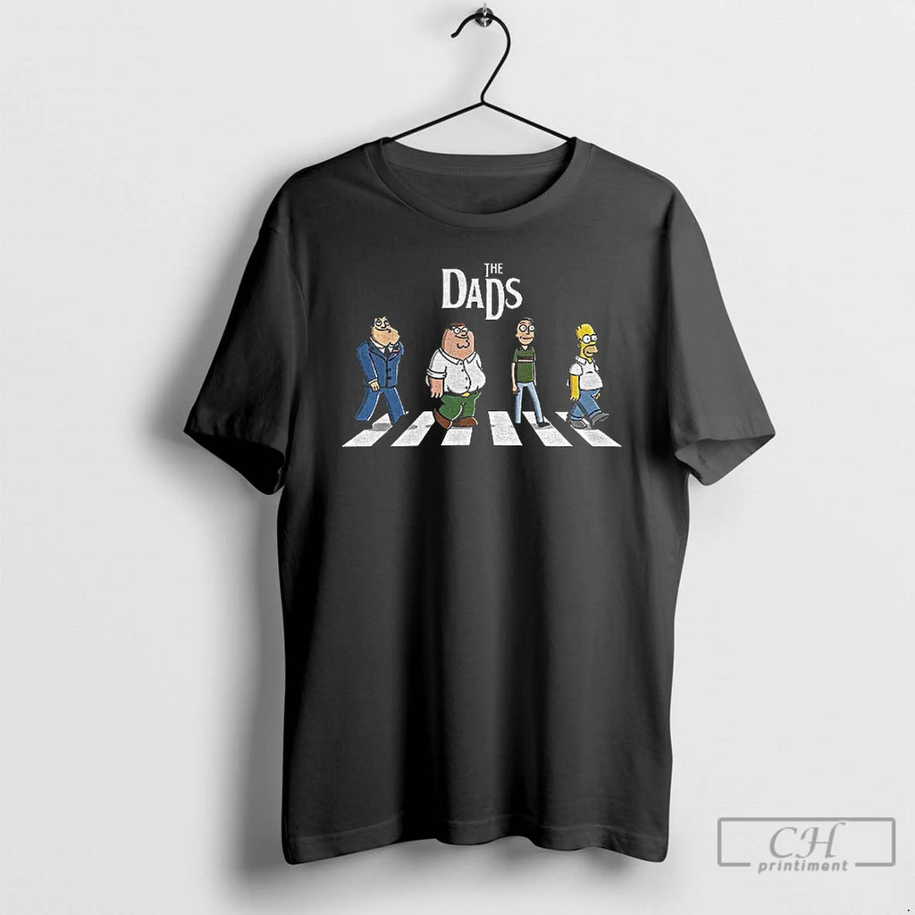 Premium The Dads Stan Smith Peter Griffin Jerry Smith Homer Abbey Road Cartoon T Shirts Hoodie, Sweatshirt | DripVista.com