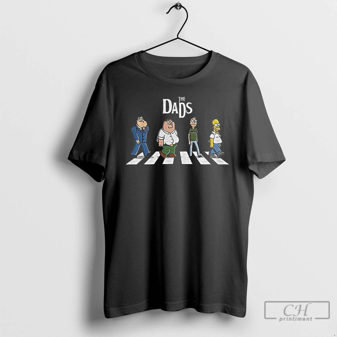Premium The Dads Stan Smith Peter Griffin Jerry Smith Homer Abbey Road Cartoon T Shirts Hoodie, Sweatshirt | DripVista.com