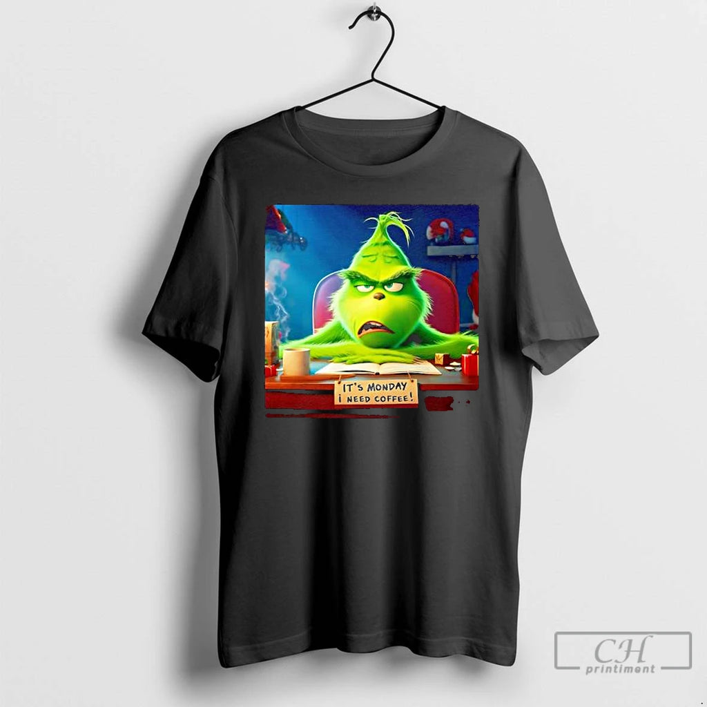Premium The Grinch Its Monday I Need Coffee T-Shirts, Hoodie, Sweatshirt | DripVista.com