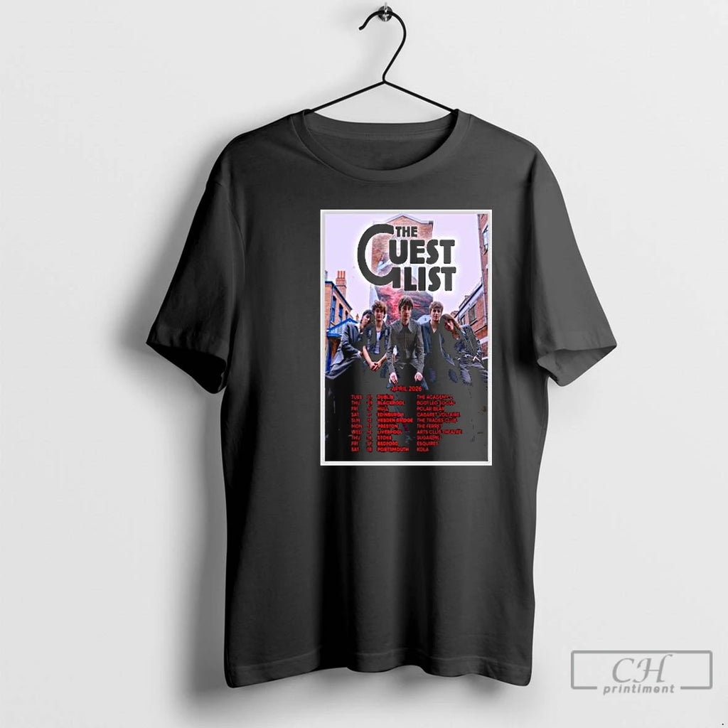 Premium The Guest List April 2026 Show Circle Black T-Shirts, Hoodie, Sweatshirt | DripVista.com