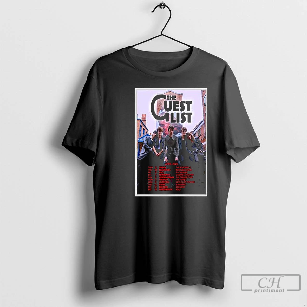 Premium The Guest List April 2026 Show Circle Black T-Shirts, Hoodie, Sweatshirt | DripVista.com