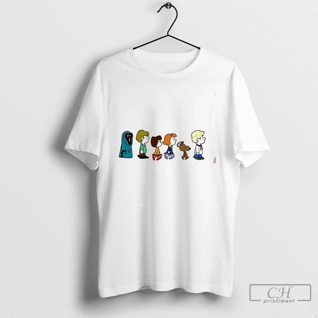 Premium The Mysterious Gang Scooby Doo Features Peanuts Tee