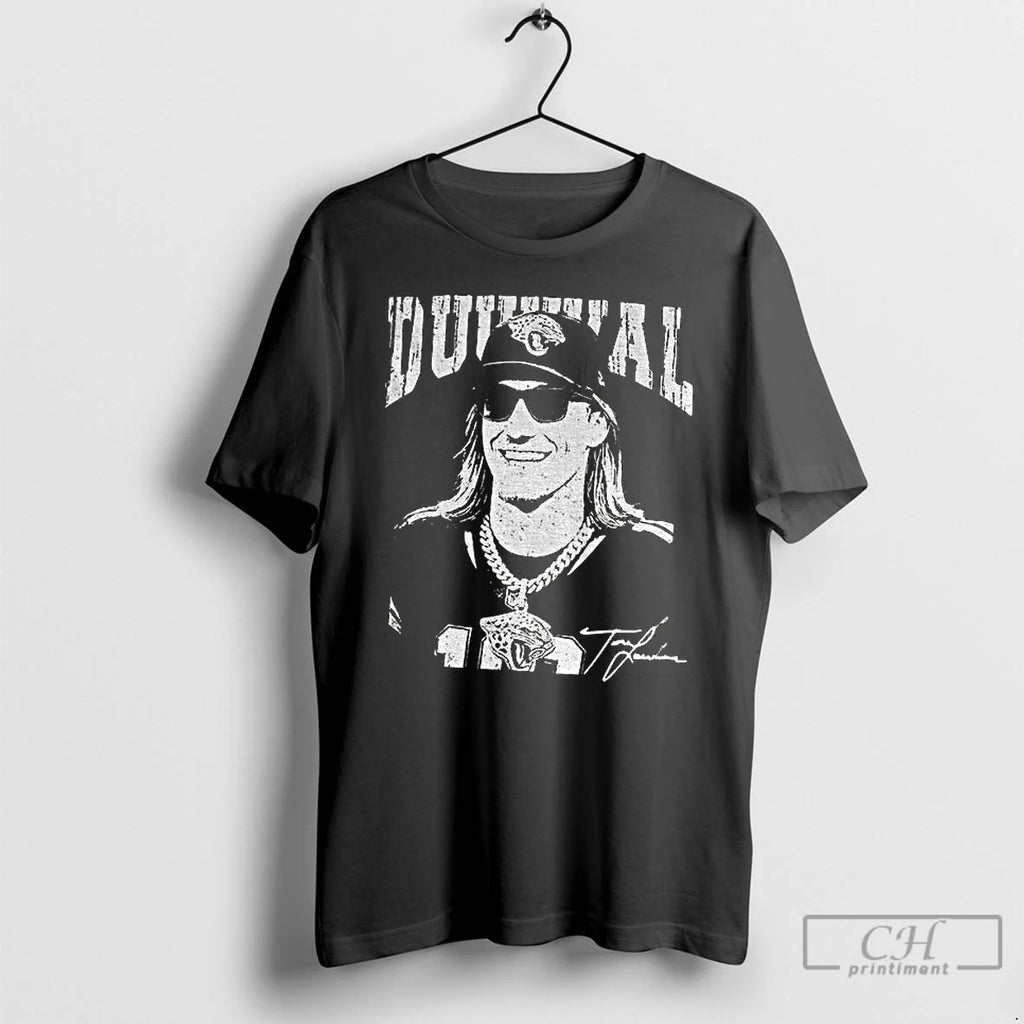 Premium Trevor Lawrence Funny Vintage Duuuuuval Jacksonville Football T-Shirts, Hoodie, Sweatshirt | DripVista.com