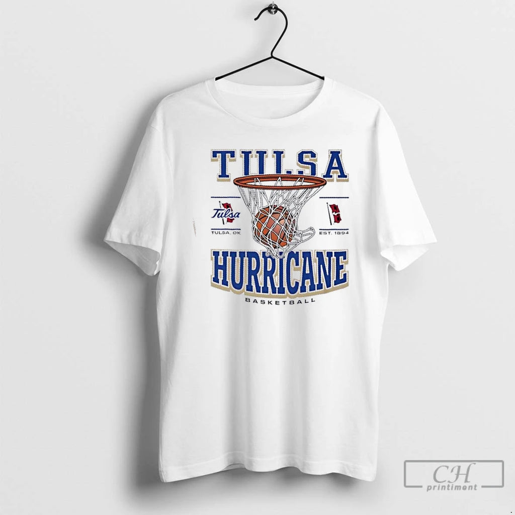 Premium Tulsa Golden Hurricane Basketball Game Time Tulsa Ok Est 1894 T-Shirts, Hoodie, Sweatshirt | DripVista.com