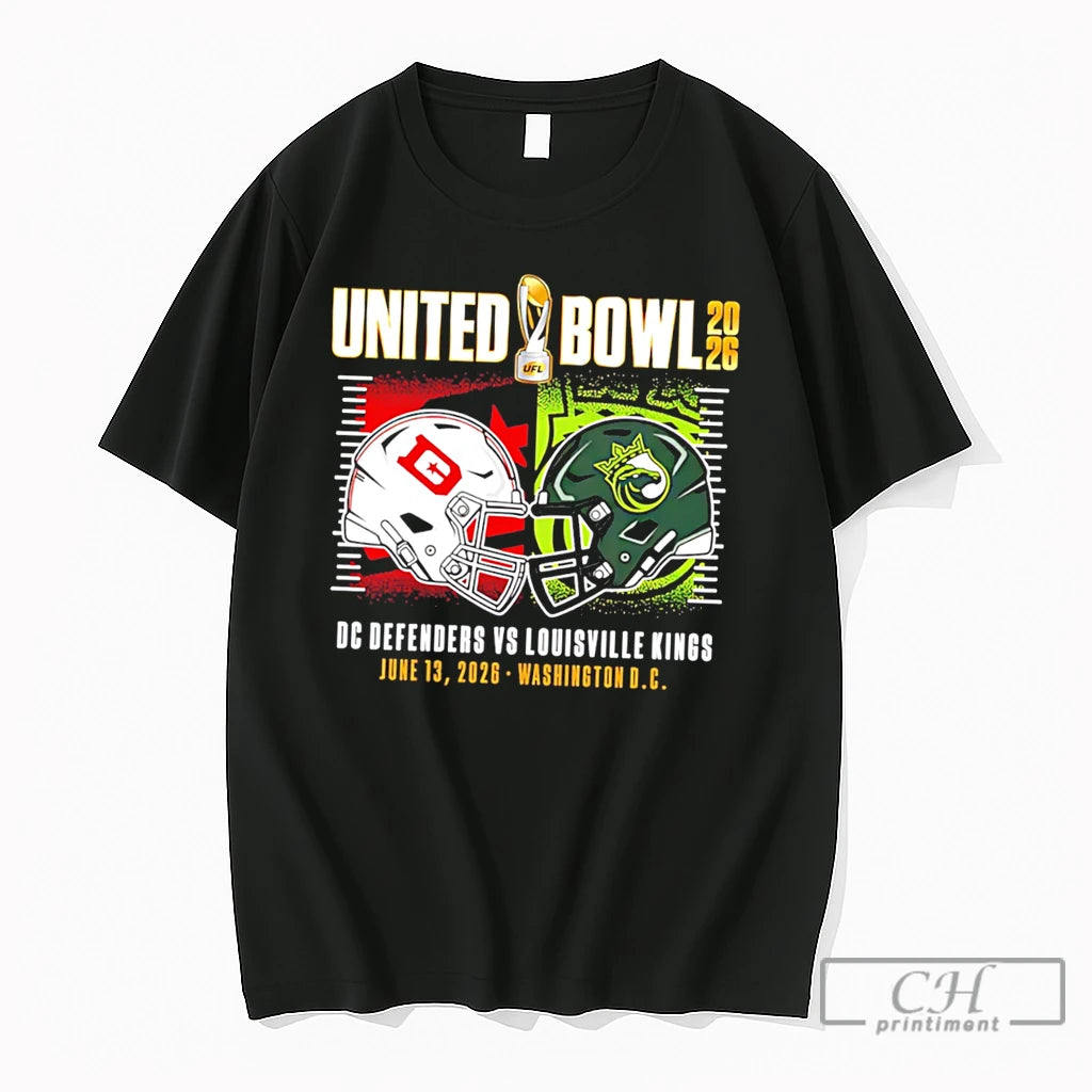 Premium Ufl United Bowl 2026 Dc Defenders Vs Louisville Kings Helmets Tee T Shirts Sweater