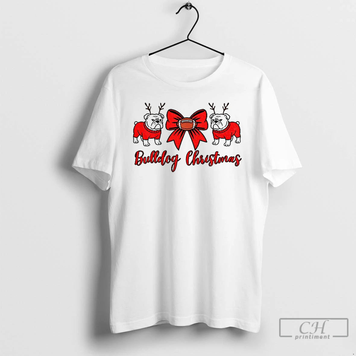 Premium Uga Bulldogs Bow Bulldog Christmas T-Shirts, Hoodie, Sweatshirt | DripVista.com