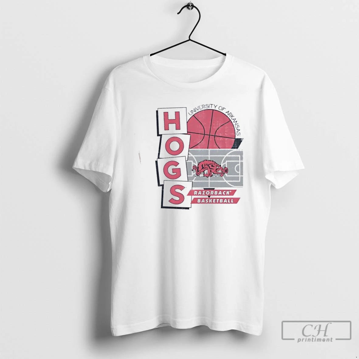 Premium University Of Arkansas Razorbacks Faded Court Basketball T-Shirts, Hoodie, Sweatshirt | DripVista.com
