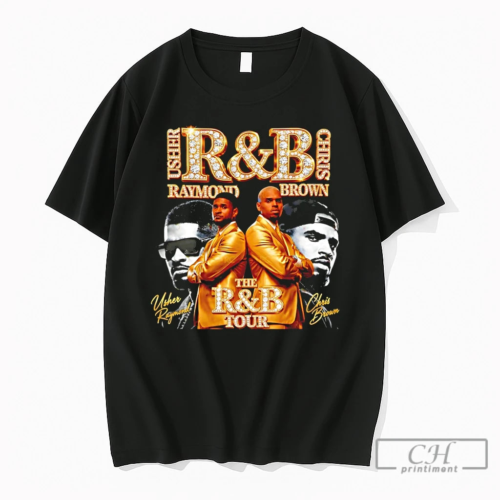 Premium Usher Raymond And Chris Brown Usher R B Tour 2026 Signatures T Shirts Sweater