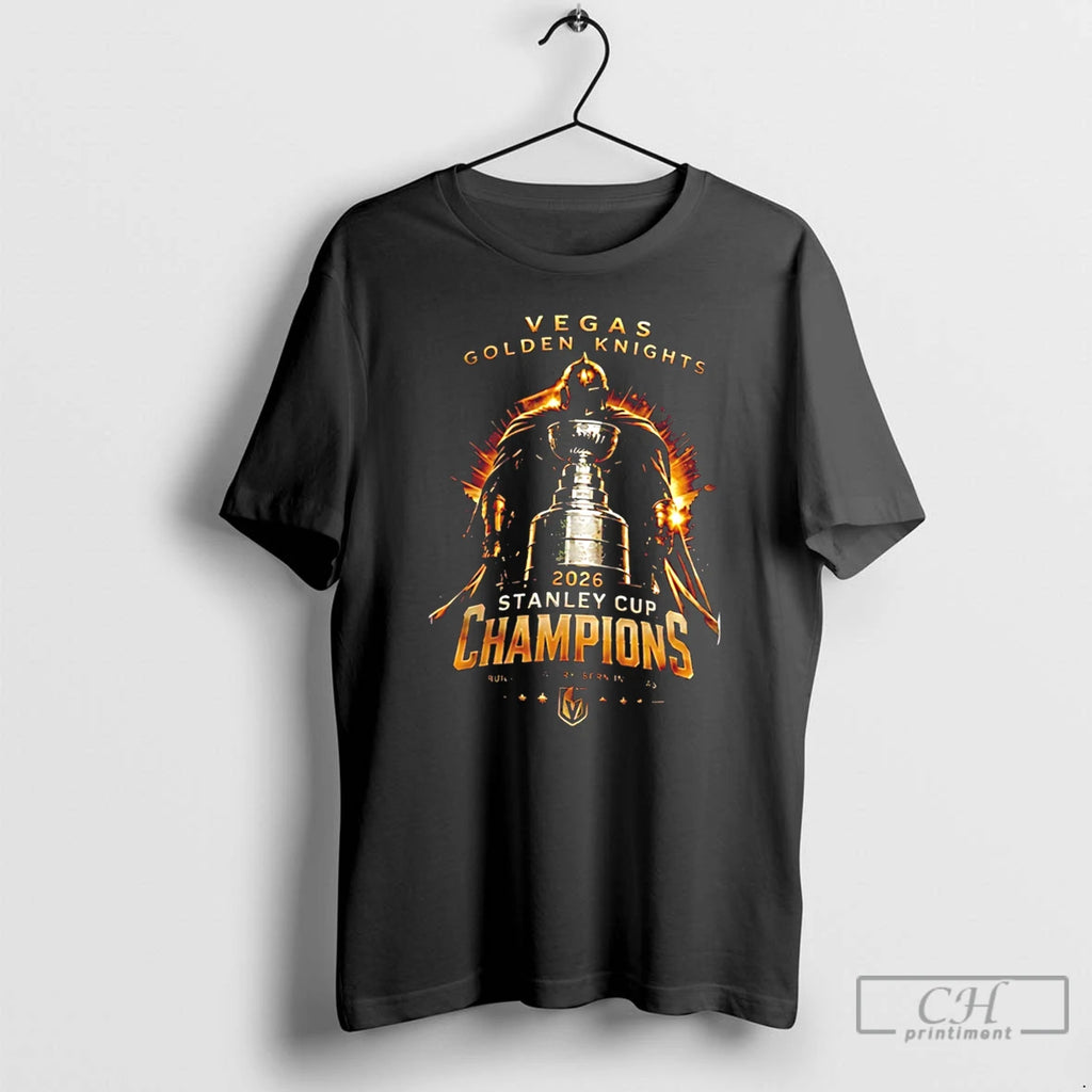 Premium Vegas Golden Knights 2026 Stanley Cup Champions Trophy Tee