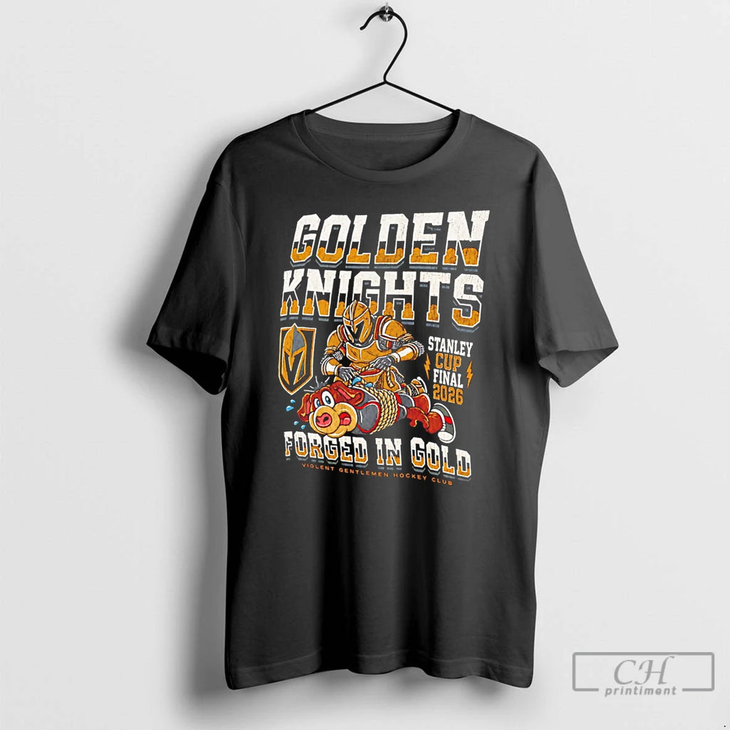 Premium Vegas Golden Knights Stanley Cup Final 2026 Forged In Gold Tee T Shirts Sweater