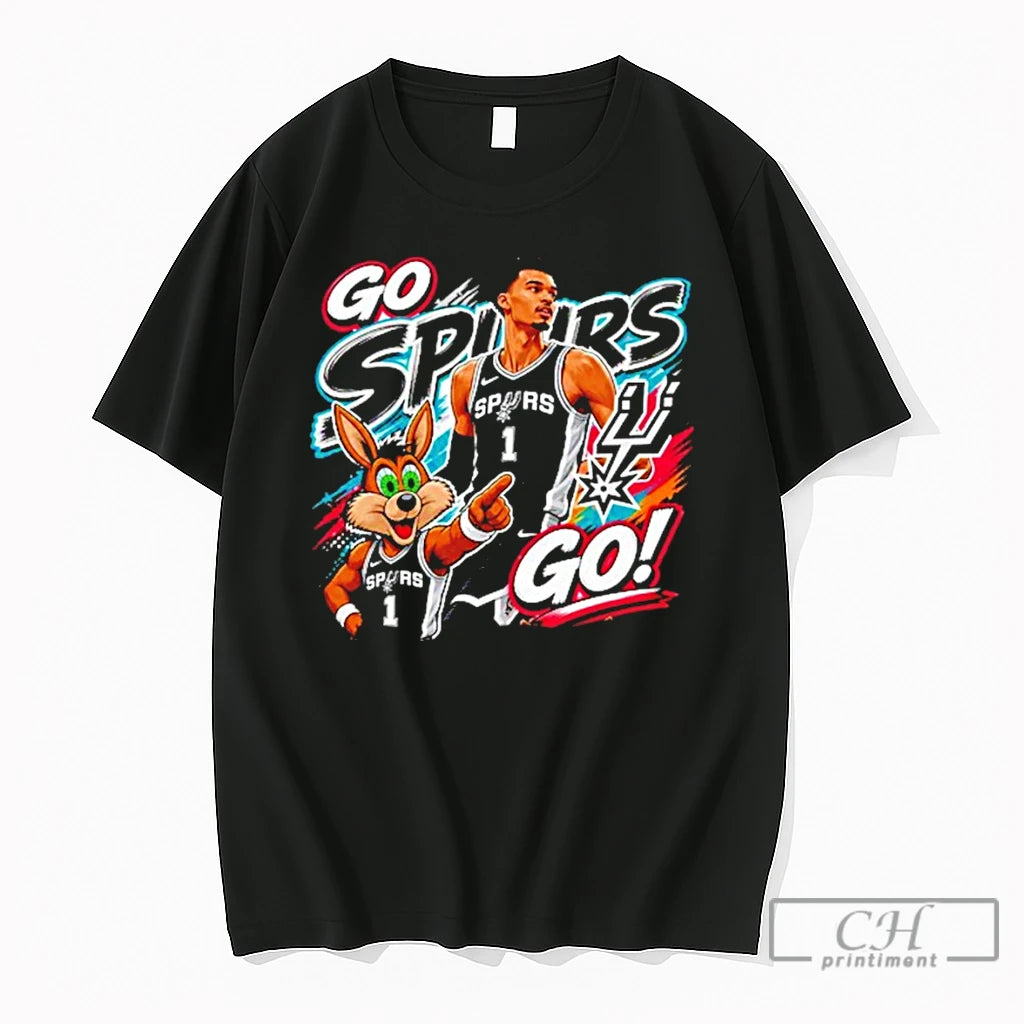 Premium Victor Wembanyama San Antonio Spurs Mascot Go Spurs Go Basketball Team T Shirts Sweater