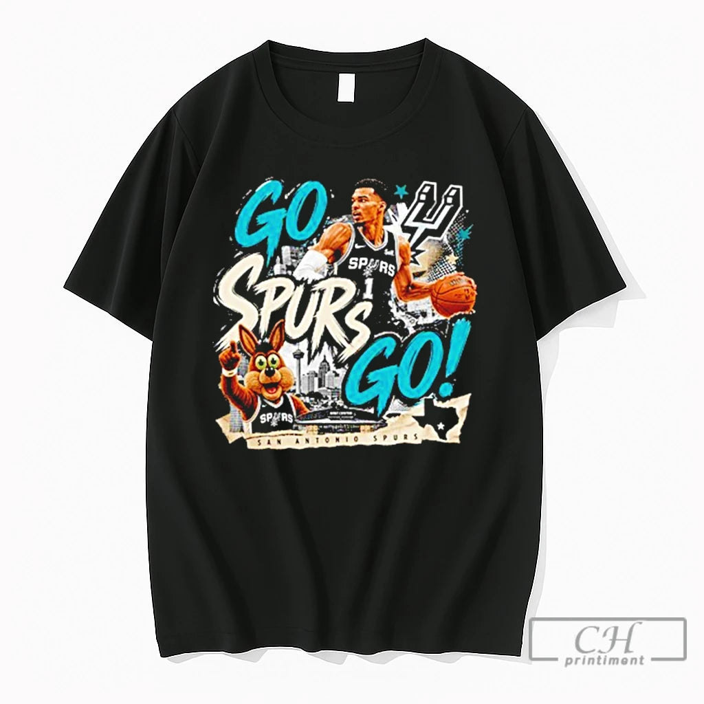 Premium Victor Wembanyama Basketball Player San Antonio Spurs Mascot Go Spurs Go T Shirts Sweater