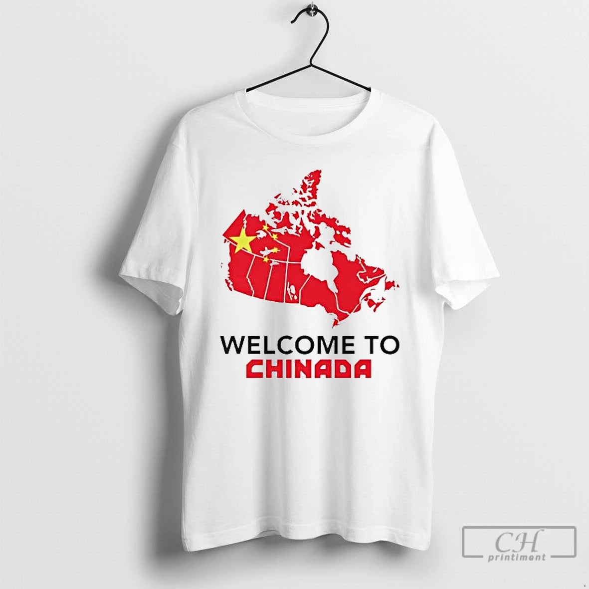 Premium Welcome To Chinada China X Canada Map Tee Hoodie, Sweatshirt | DripVista.com