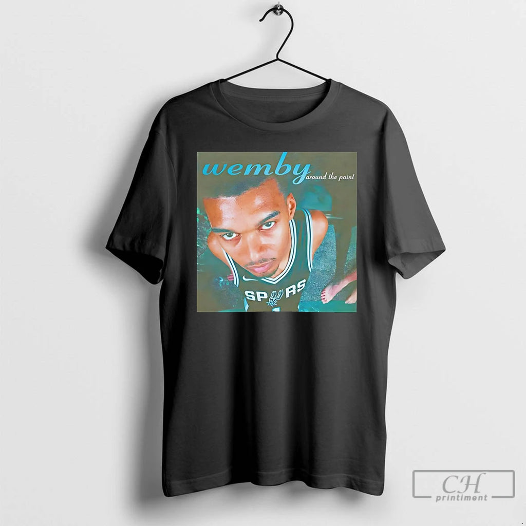 Premium Wemby Around The Paint Victor Wembanyama San Antonio Spurs Basketball Fiesta 2026 T Shirts