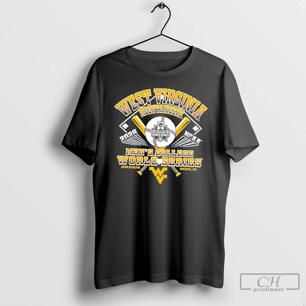 Premium West Virginia Mountaineers 2026 College World Series Bound Logo Tee