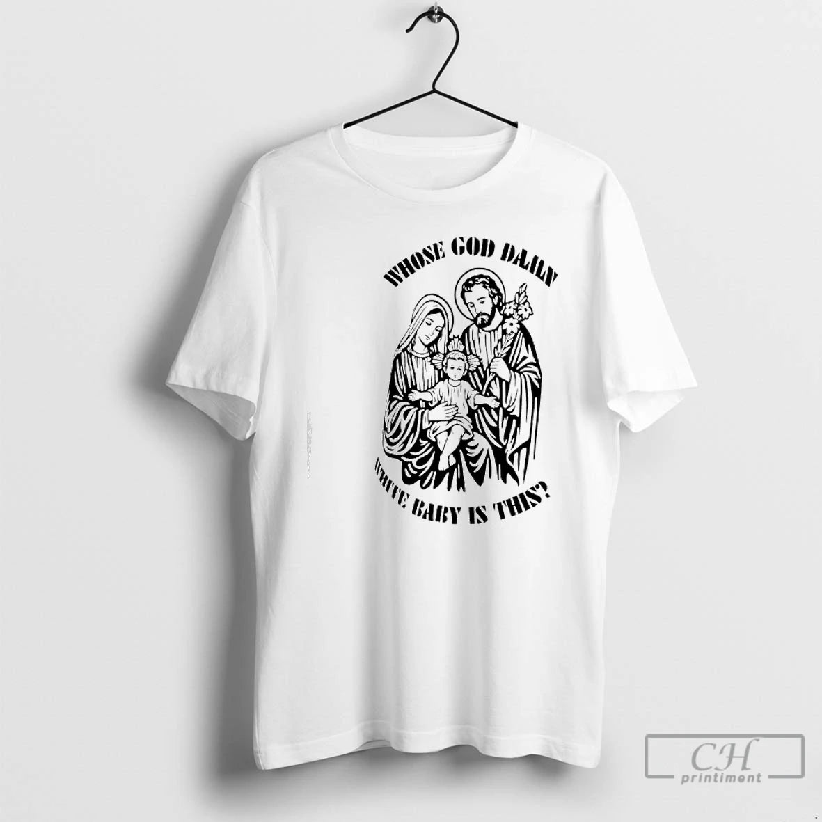 Premium Whose God Daily White Baby Is This Graphic T-Shirts, Hoodie, Sweatshirt | DripVista.com