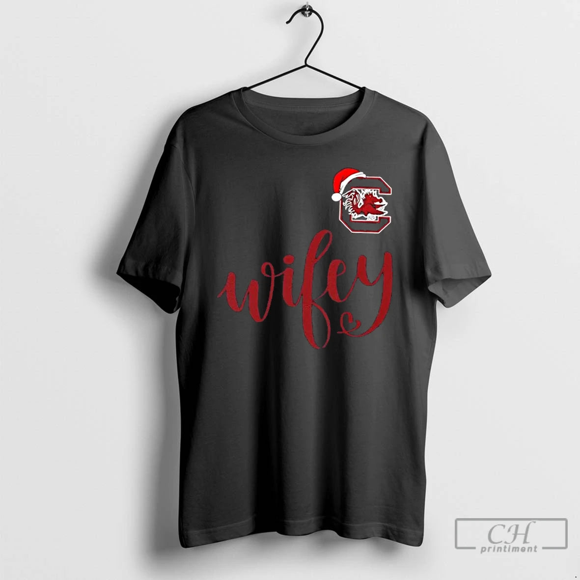 Premium Wifey South Carolina Gamecocks Santa Hat Merry Christmas T-Shirts, Hoodie, Sweatshirt | DripVista.com