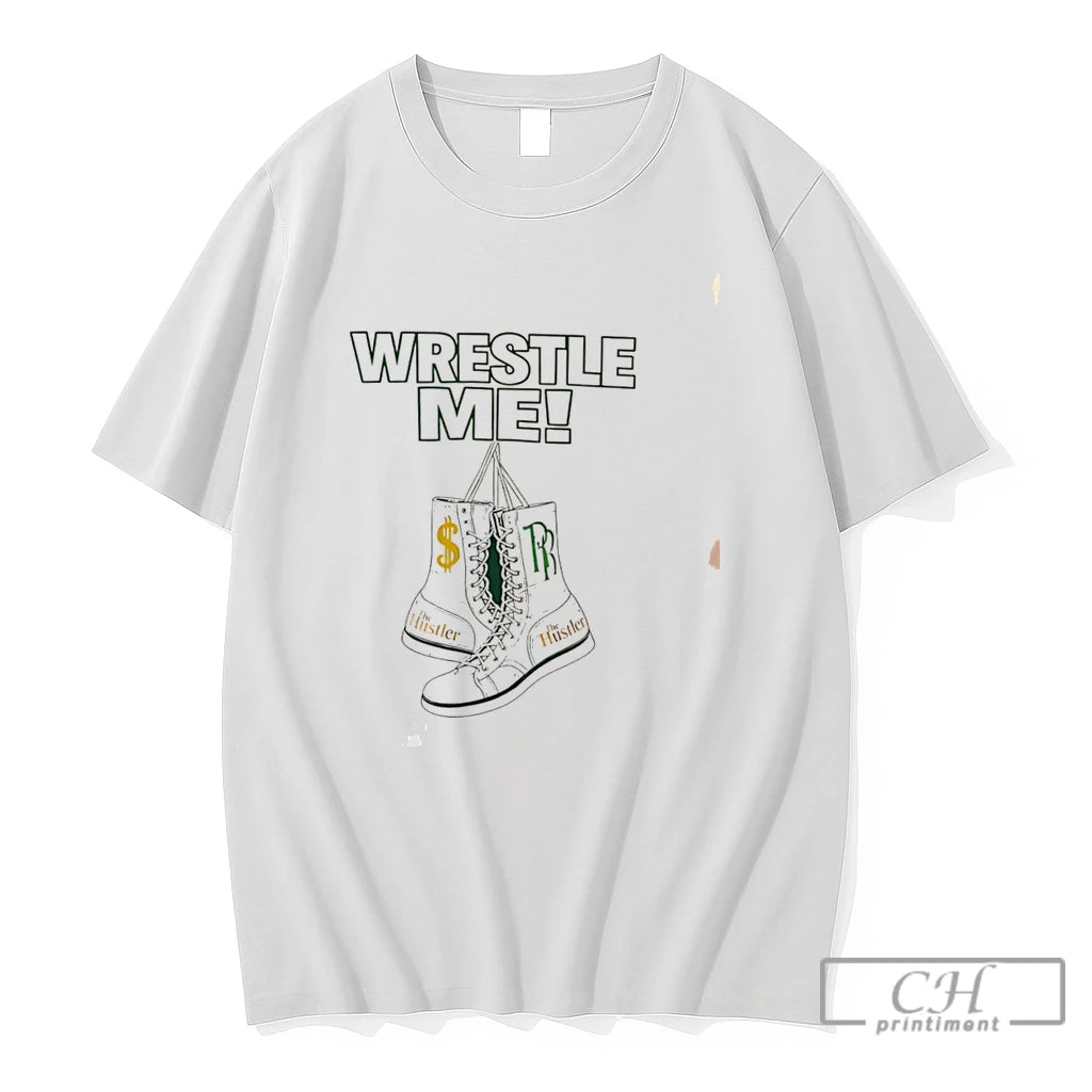 Premium Wrestle Me Wrestling Boots Illustration Tee
