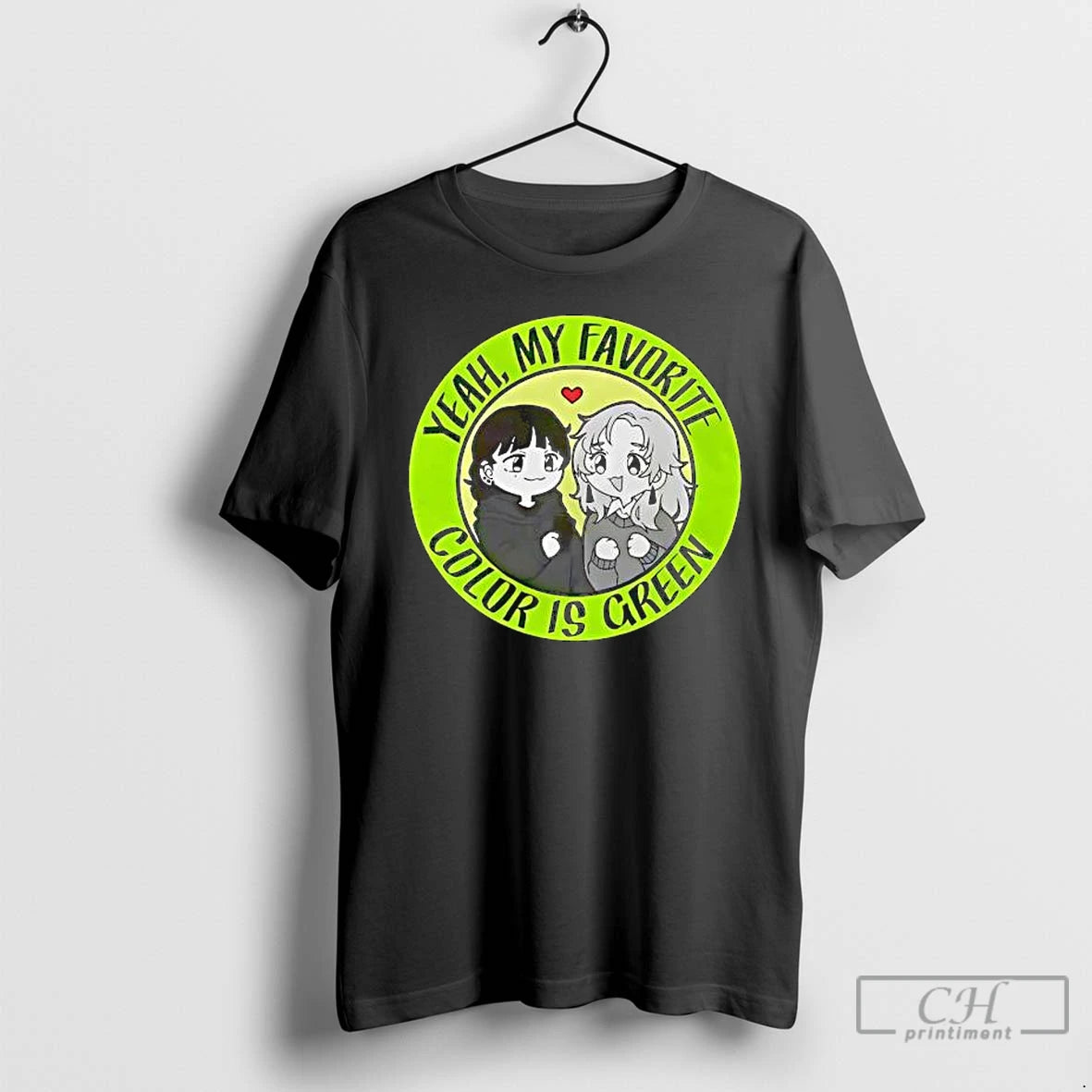 Premium Yeah My Favorite Color Is Green Cartoon Logo T-Shirts, Hoodie, Sweatshirt | DripVista.com