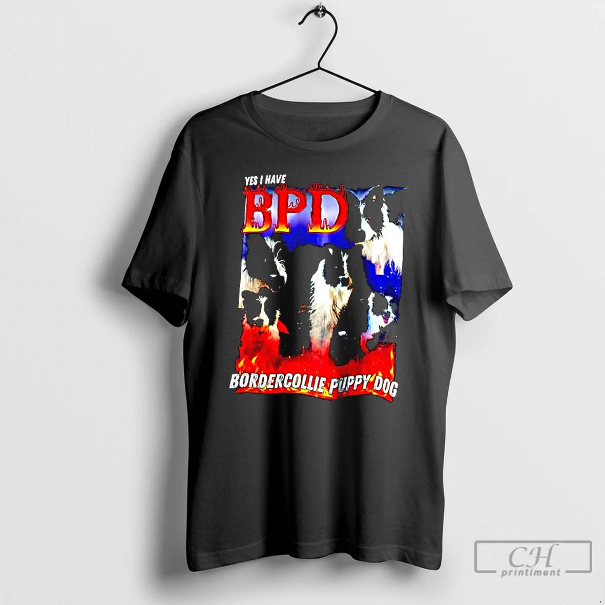 Premium Yes I Have Bpd Bordercollie Puppy Dog Graphic T-Shirts, Hoodie, Sweatshirt | DripVista.com