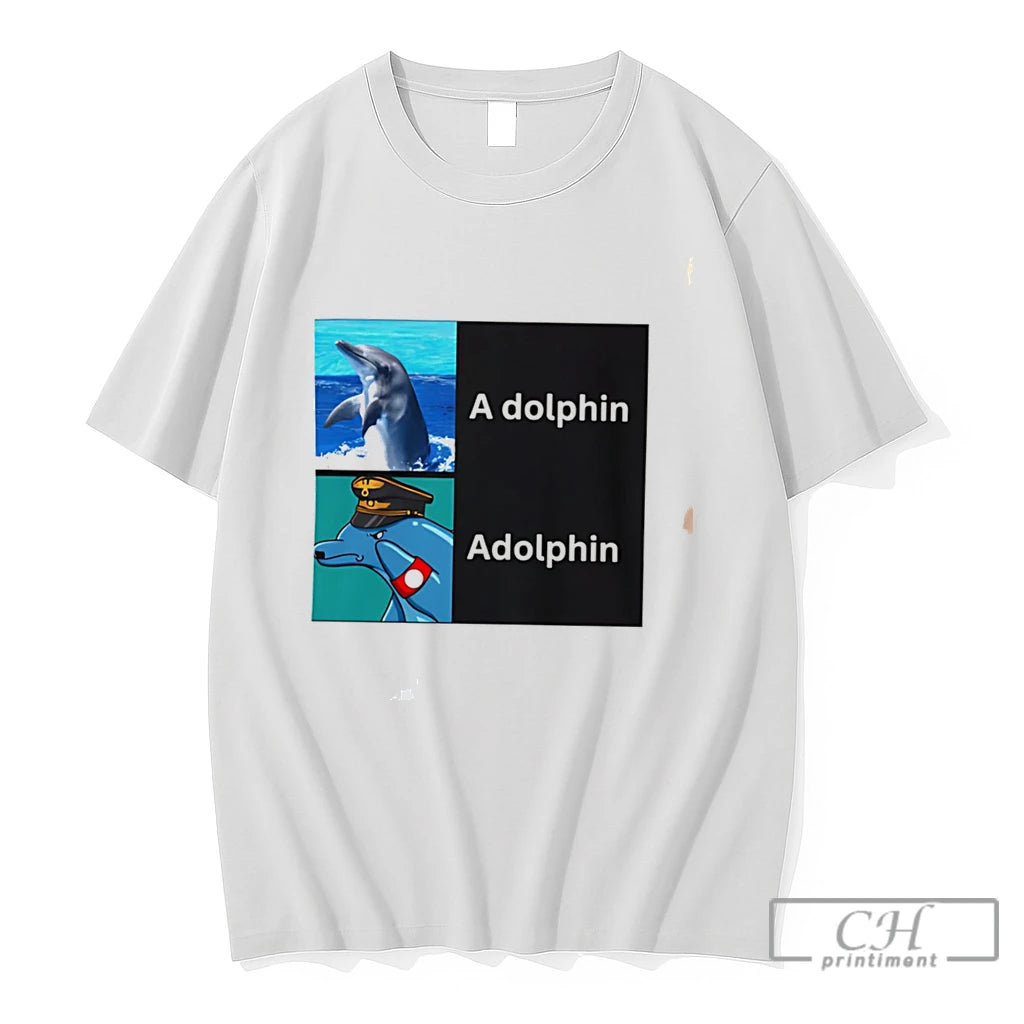 Premium A Dolphin And Adolphin Meme Tee