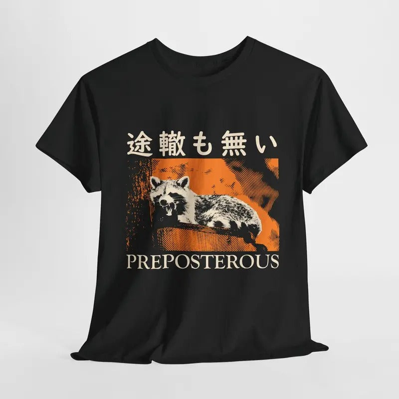 Preposterous Raccoon Vintage T-Shirt Hoodie, Sweatshirt | DripVista.com