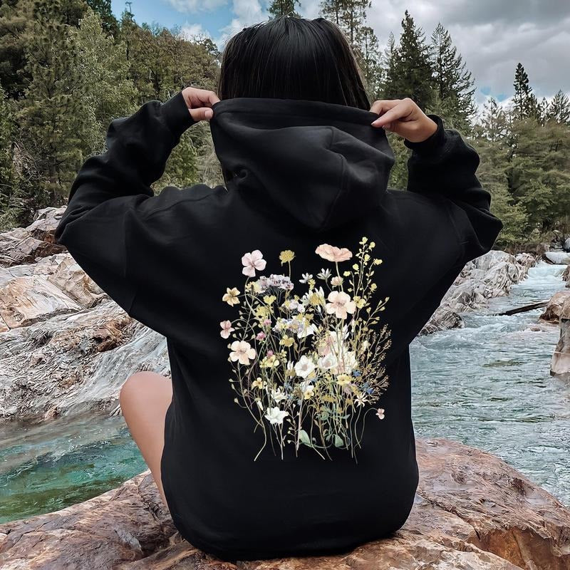 Pressed Flower Bouquet Hoodie T-Shirts, Sweatshirt | DripVista.com