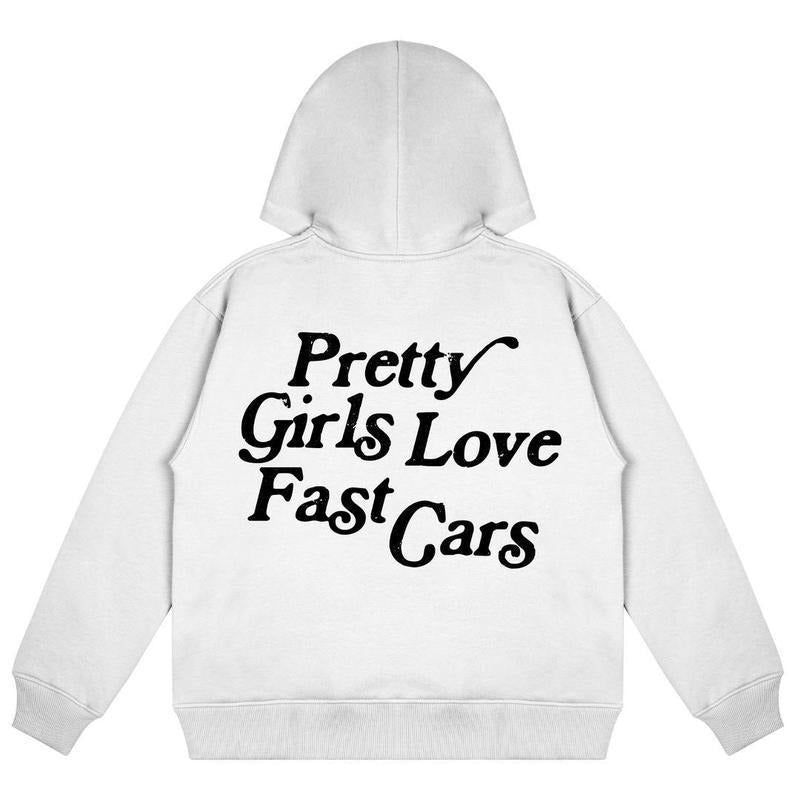 Pretty Girls Love Fast Car Vintage T-Shirt, Sweatshirt Gunpla brand Hoodie, Cotton Hoodie for Car Lovers, Racing Car...