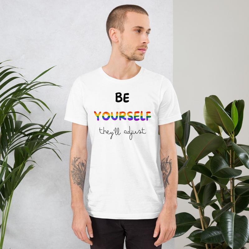 Pride Month T Shirt Hoodie Sweater LGBT Be Yourself Tee Funny Unisex Gay Gift Transgender Lesbian Support Top Inclusive Tolerance Apparel