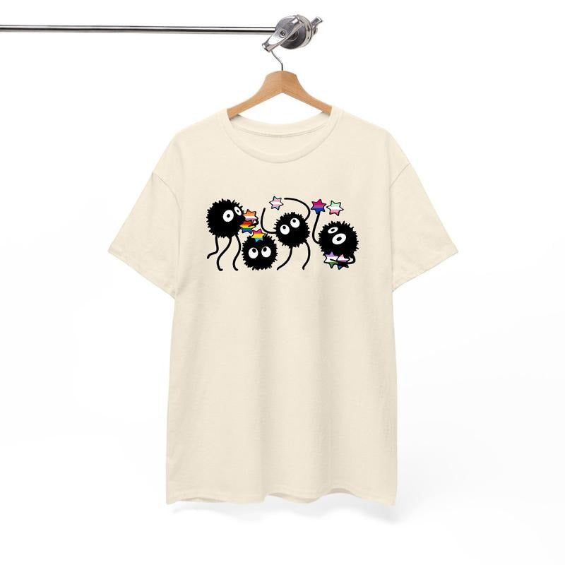 Pride Soot Sprites Star Candy Tee, Soot Sprite Gay Pride Flag LGBTQ T-Shirt, Ghibli Star Candy Shirt, LGBT Anime Shirt,...