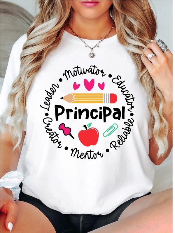 Principal School Staff T-Shirt, First Day of School Shirt, Funny Teacher Tee, Teacher Appreciation Tee, Teacher Gifts Shirt, Best Teacher T-Shirt.