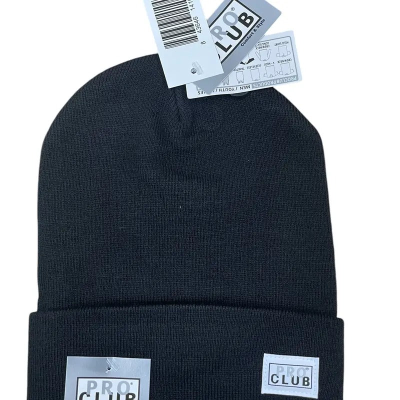 Pro Club Beanie Men's Black Warm Cuffed Unisex T-Shirts, Hoodie, Sweatshirt | DripVista.com