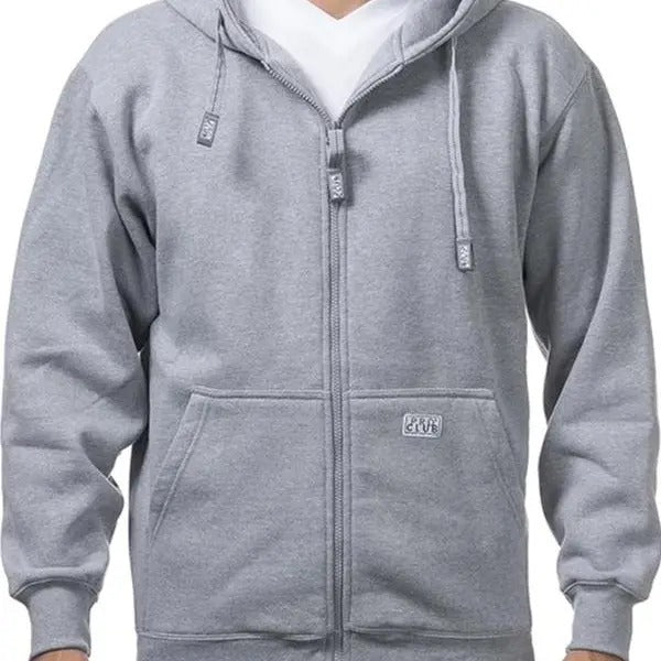 Pro Club Men's Heavyweight Full Zipper Hoodie Sweaters Casual Fabric Streetwear Menswear Fashion Long heavyweight ...