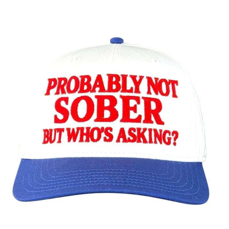 Probably Not Sober Trucker Hat Custom Embroidered Cap T-Shirts, Hoodie, Sweatshirt | DripVista.com