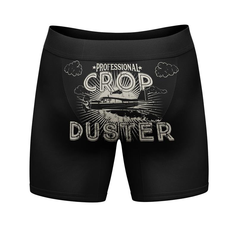 Professional Crop Duster Mens Boxers Funny Stinky Fart Bathroom Humor Hilarious Novelty Underwear Funny Graphic Boxers...
