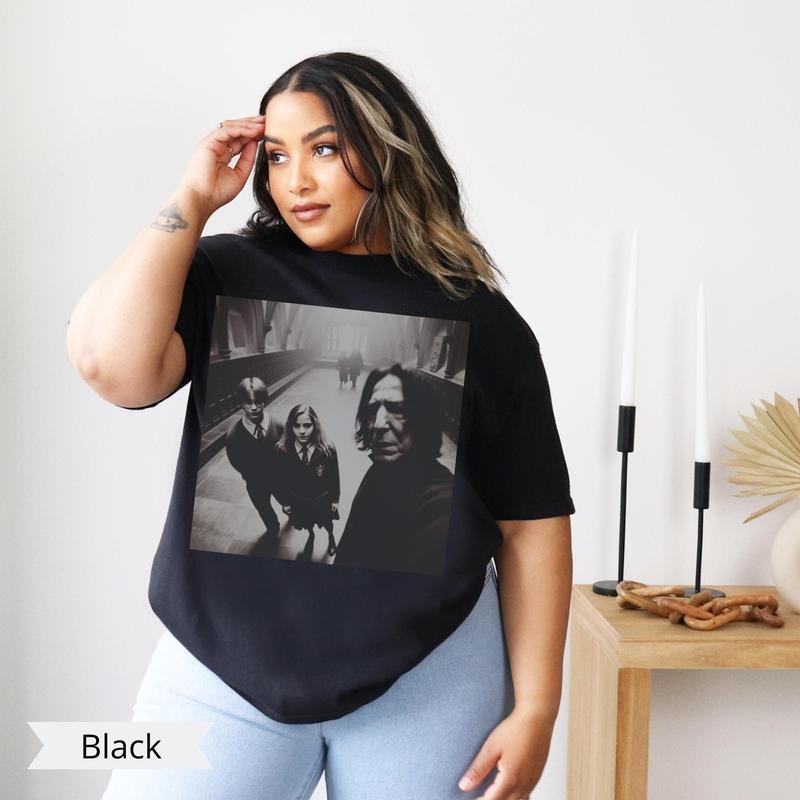 Professor S Selfie Harry and Herione Shirt Wizarding Fan Shirt 90s Vintage Shirt Christmas Birthday Gift Pottery Witchy Gifts