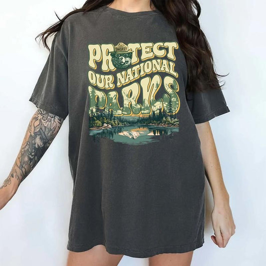 Protect Our National Parks Comfort Colors Shirt, National Park Trip Graphic Tee, Earth Day T-shirt, Conservation Activist Clothing