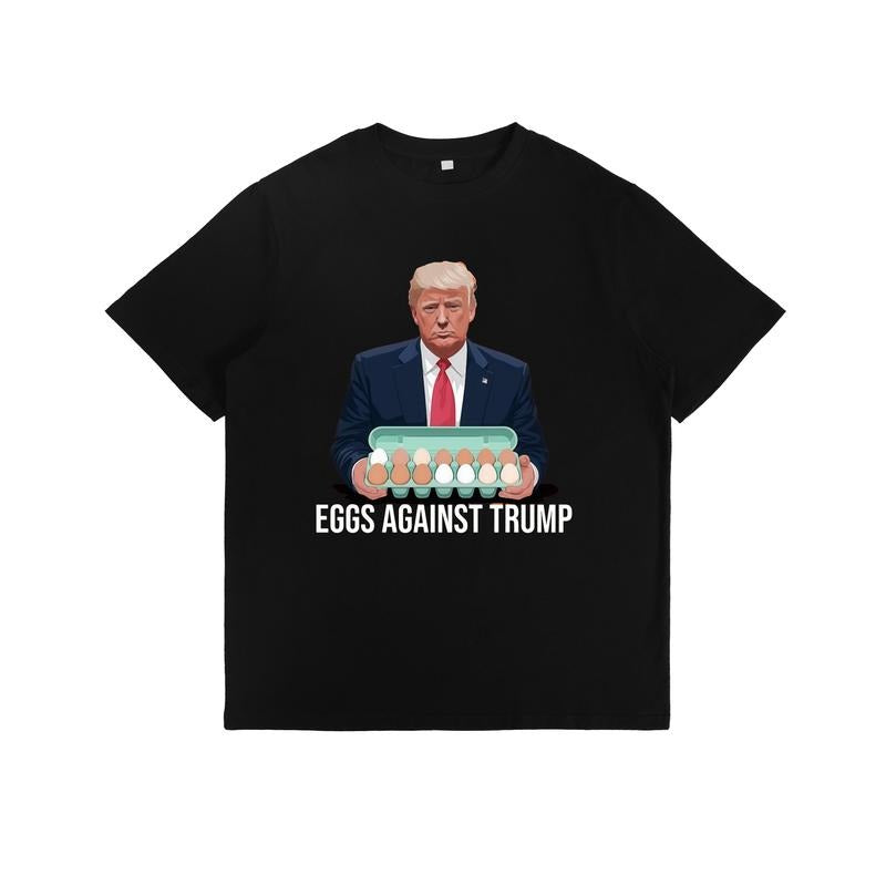 Protest - TNF Lightsaber brand - Shirt with "Eggs Against Trump" Slogan Gunpla brand Portrait - Holding