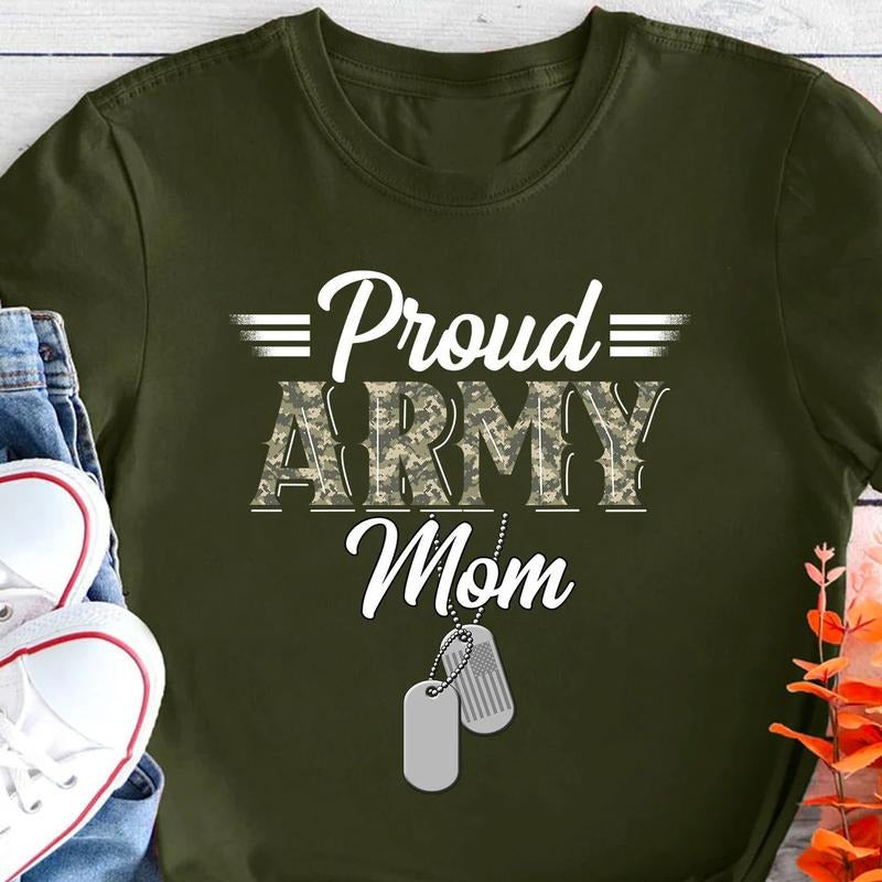 Proud Army Mom Shirt, Soldier Mom Tee, Army Family Tshirts, Military Mom Gift, Army Graduation Shirt Hoodie, Sweatshirt