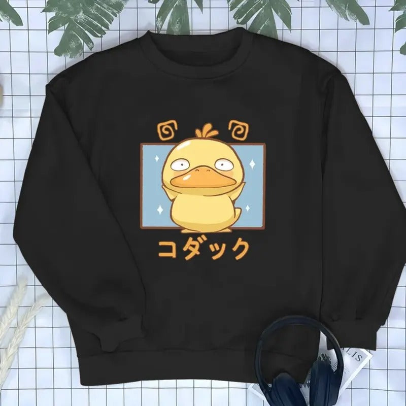 Psyduck Funny Sweatshirt Graphic Tee Cute Shirt Psyduck Gifts Japanese Anime Shirt, Halloween sweatshirt, Tshirt For Men,...