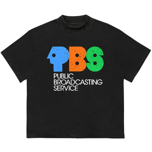 Public Broadcasting Service PBS T-Shirt Retro Graphic Trendy Gift for Him