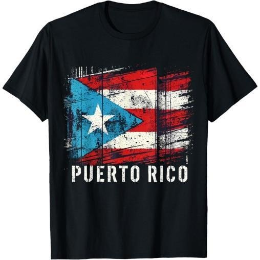 Puerto Rico Flag Heritage Month Hispanic Boricua Rica T-Shirt Made in USA