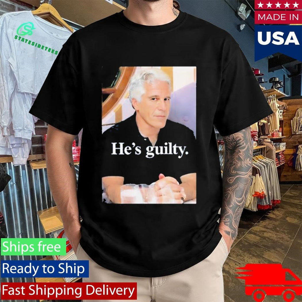 Pump Wearing He’s Guilty Island Shirt