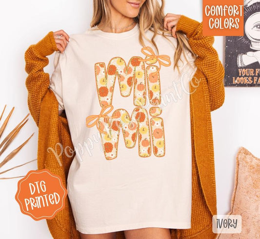 Pumpkin MiMi Shirt Comfort Colors, Trendy Fall Tshirt