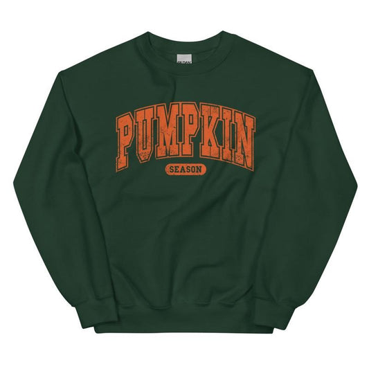 Pumpkin Season Sweatshirt - Vintage Halloween Design, Unisex, Comfortable Cotton, Casual Style, Fall Crewnecks, Trending T-Shirt for Womenswear