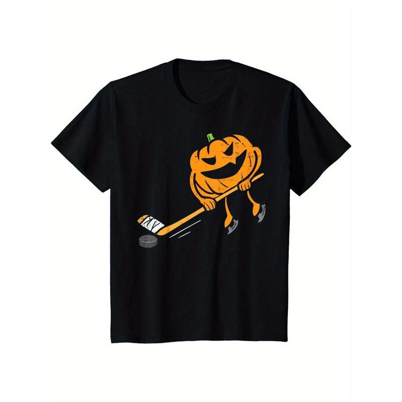 Pumpkin playing hockey funny Halloween costume sports T-shirt Made in USA Hoodie, Sweatshirt | DripVista.com