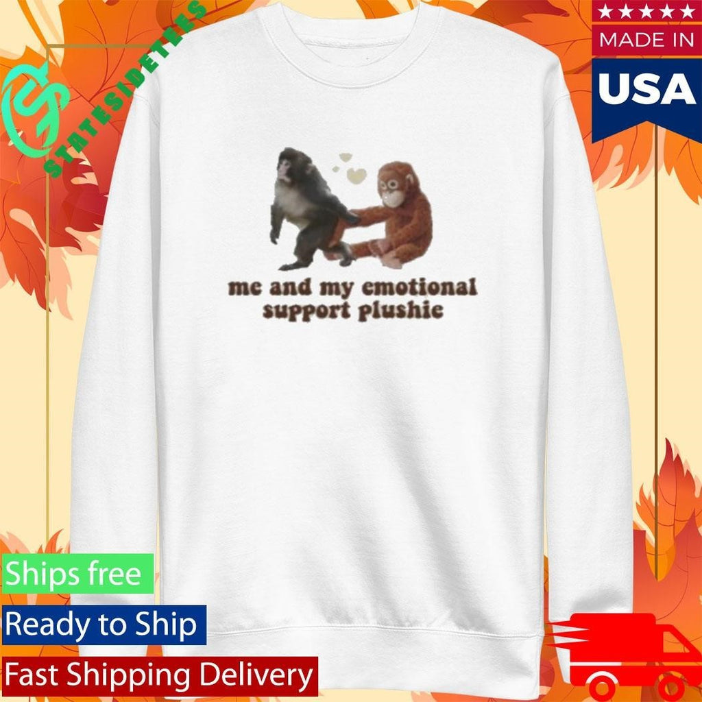 Punch The Monkey Me And My Emotional Support Plushie Shirt