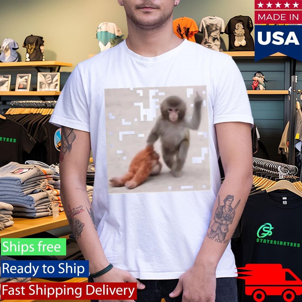 Punch The Monkey Middle Finger Shirt