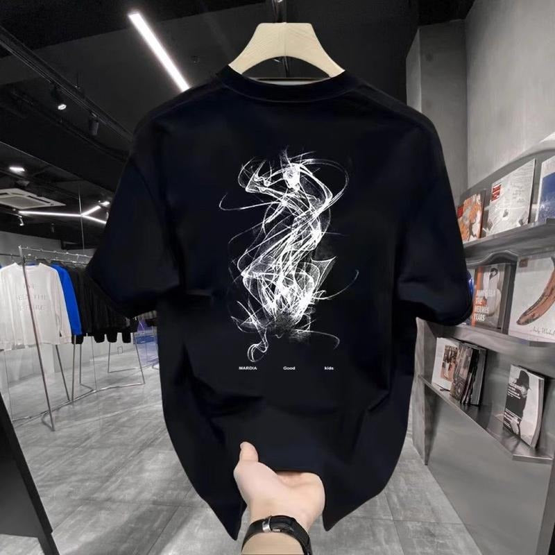 Pure Cotton Short Sleeve T-Shirt Summer Trendy Loose Fit Versatile Crew Neck Half Sleeve Fashionable Tee Shirt